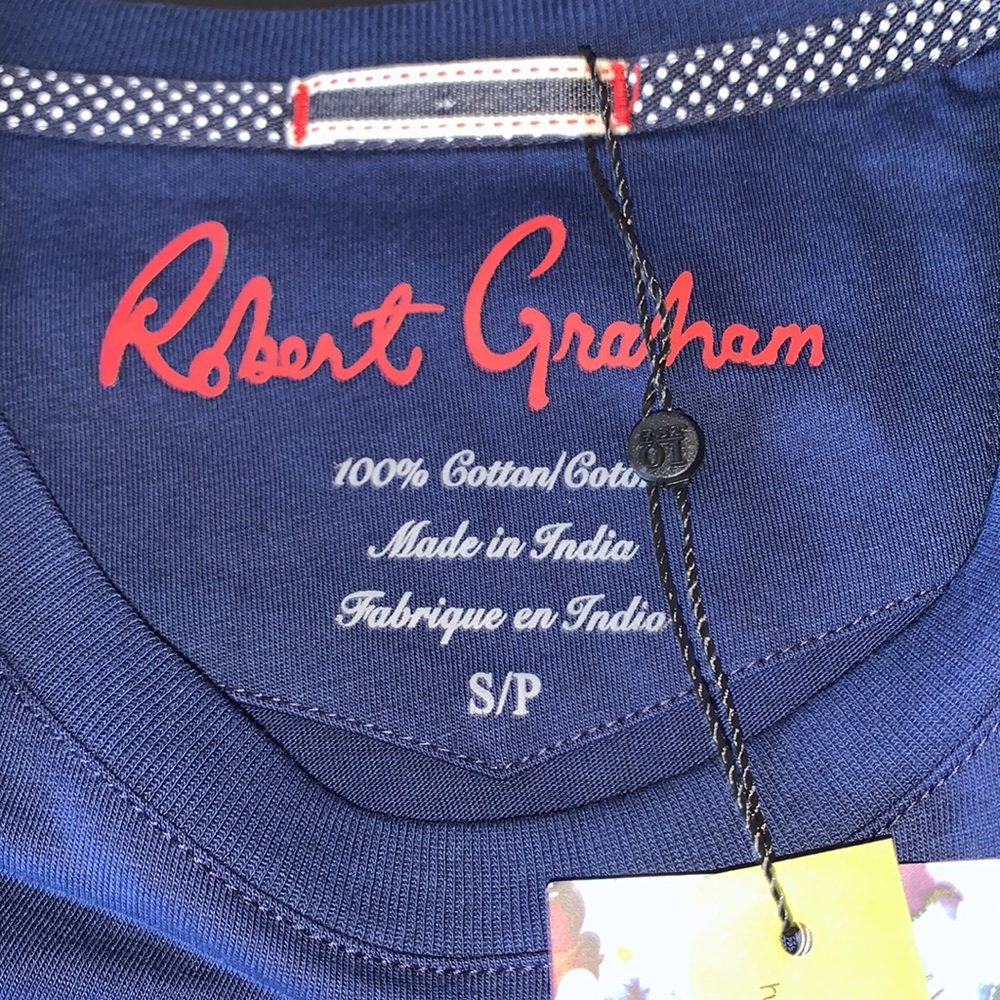 Robert Graham skull navy blue tee shirt BEYER - Picture 3 of 5